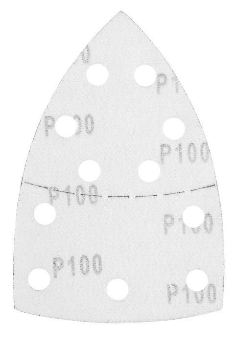 Papiery ścierne na rzep, żelazko 102 x 152 mm, P100, 5 szt., z 11 otworami