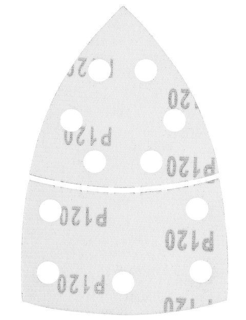 Papiery ścierne na rzep, żelazko 102 x 152 mm, P120, 5 szt., z 11 otworami