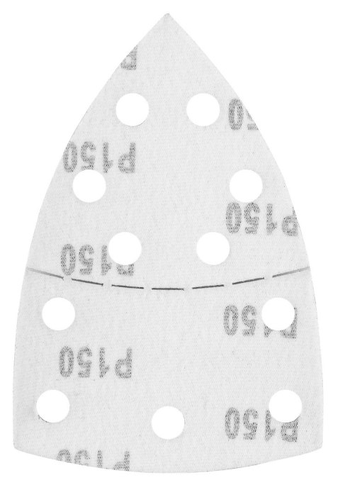 Papiery ścierne na rzep, żelazko 102 x 152 mm, P150, 5 szt., z 11 otworami