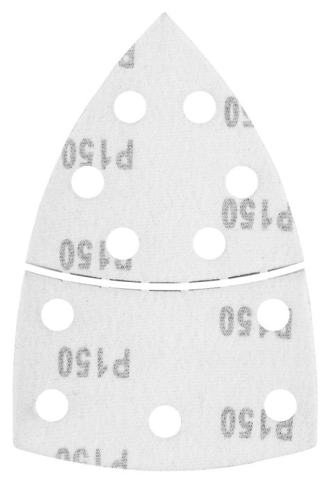 Papiery ścierne na rzep, żelazko 102 x 152 mm, P150, 5 szt., z 11 otworami