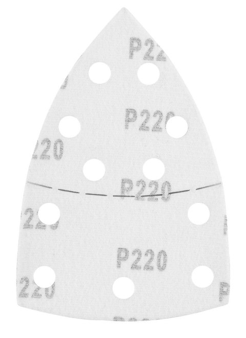 Papiery ścierne na rzep, żelazko 102 x 152 mm, P220, 5 szt., z 11 otworami