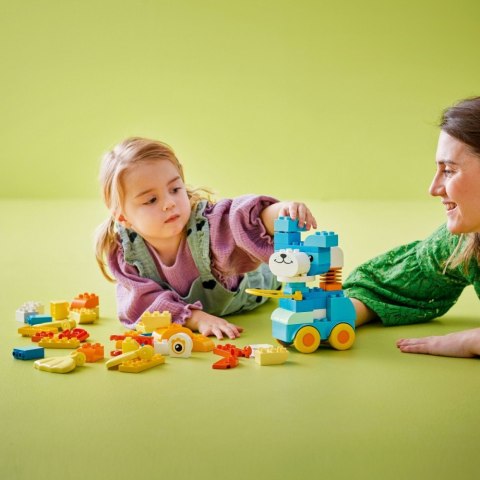 Klocki duplo 10448 3 w 1 zwierzątka na kółkach