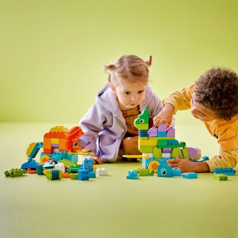Klocki duplo 10451 3 w 1 dinozaury na kółkach