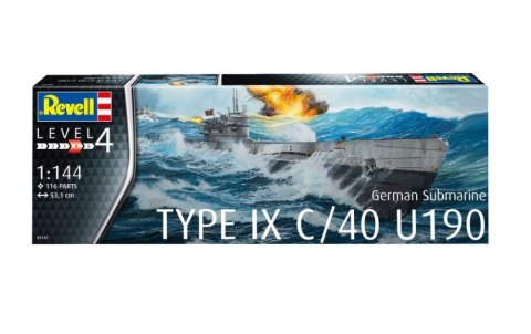 Model plastikowy german submarine t.ix c/40 1/144