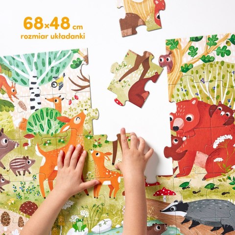 Puzzle dzikie puzzle - las 40 elementów