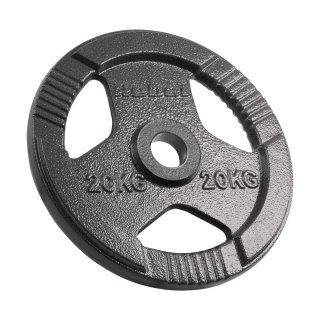 Obciążenie żeliwne olimpijskie 20kg, otwór 51mm, talerz z uchwytami, REBEL ACTIVE