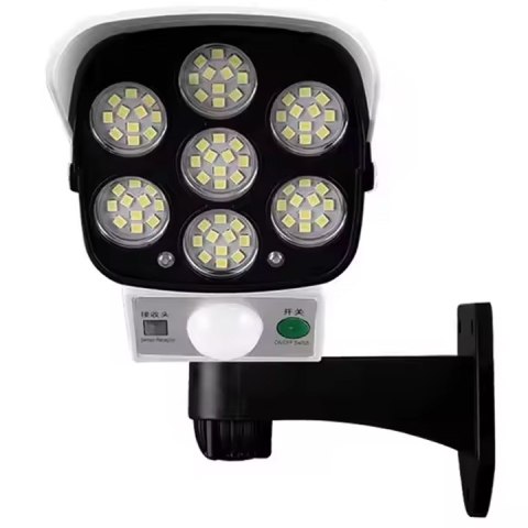 AK333A Lampa solarna 77 led atrapa kamery biała