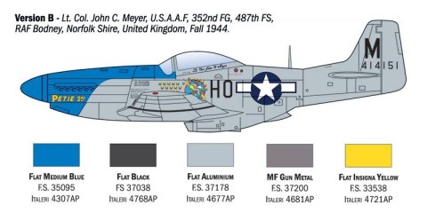 Model plastikowy p-51d mustang aces 1/72