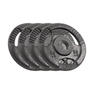 Obciążenie żeliwne olimpijskie zestaw 4x2.5kg, otwór 51mm, talerz z uchwytami, REBEL ACTIVE