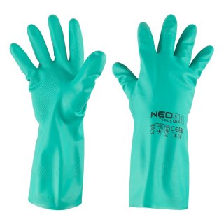 Rękawice chemioodporne, nitrylowe, rozmiar 8