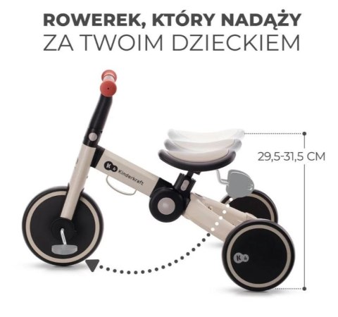 Rowerek trójkołowy 4trike silver grey