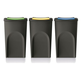 Kosz na śmieci Keden SORTI BOX 3x35L - czarny recykling