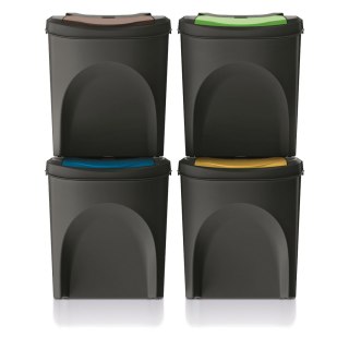 Kosz na śmieci Keden SORTI BOX 4x25L - czarny recykling