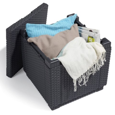 Siedzisko z poduszką Cube With Cushion grafitowe