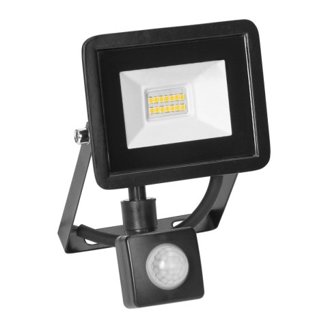 ALLED 10W Naświetlacz LED z PIR, 850lm, IP44, 4000K, Alu+Glass