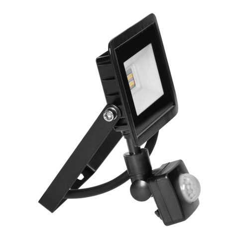 ALLED 10W Naświetlacz LED z PIR, 850lm, IP44, 4000K, Alu+Glass