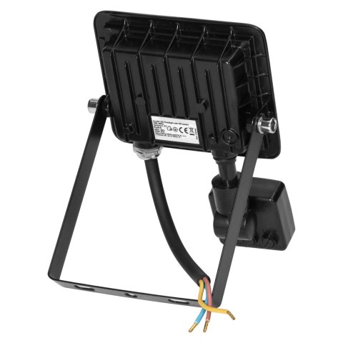 ALLED 10W Naświetlacz LED z PIR, 850lm, IP44, 4000K, Alu+Glass