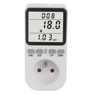 Miernik energii GreenBlue, watomierz, typ E, 220-240V AC, 50Hz, max. obciążenie 16A, IP20, wbudowana bateria, GB364 E