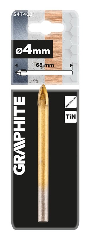 Wiertło uniwersalne TiN, 4 mm