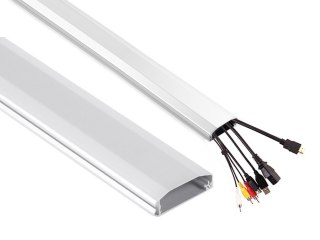 Aluminiowa listwa maskująca do kabli Maclean, łatwe otw. i zam, 60x20x750mm, MC-693 W