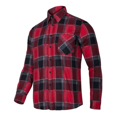 Koszula flanelowa krata czerwona, 120g/m2, "2xl", ce, lahti