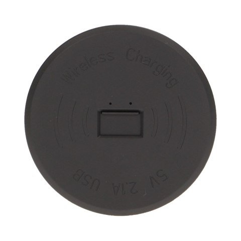 Bezprzewodowa ładowarka indukcyjna z dodatkowym portem USB, czarna