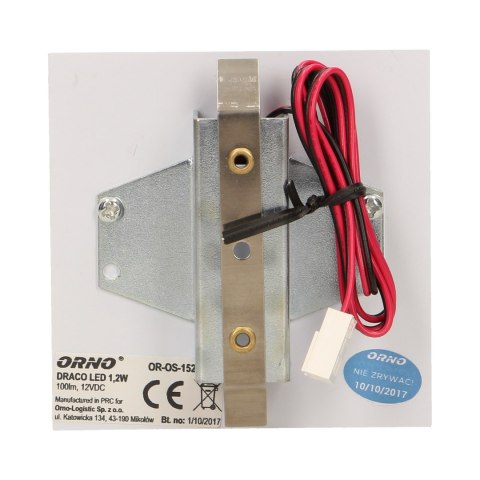DRACO LED 1,2W, oprawa schodowa podtynkowa, 12V DC, 100lm, 6000K, biała
