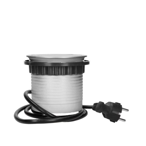 Gniazdo meblowe ?10cm wysuwane z blatu z przewodem 1,5m, 4x2P+Z, wersja schuko