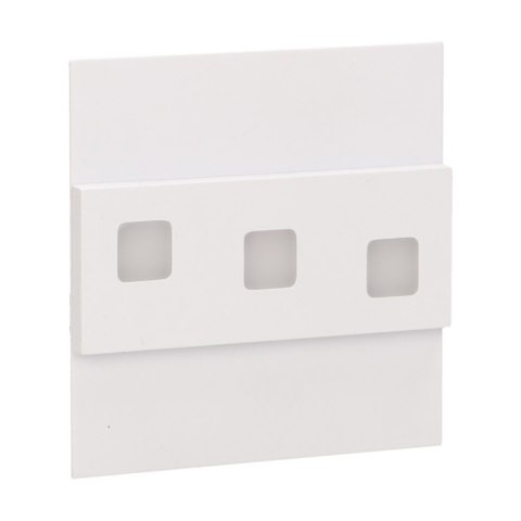 LEPUS LED 1,2W, oprawa schodowa natynkowa, 12V DC, 100lm, 3000K, biała