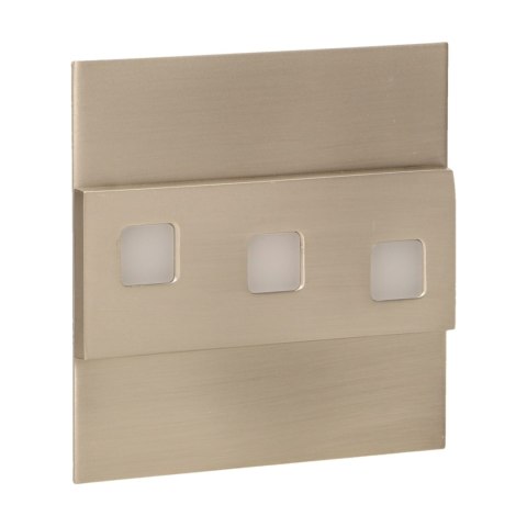 LEPUS LED 1,2W, oprawa schodowa natynkowa, 12V DC, 100lm, 3000K, satyna