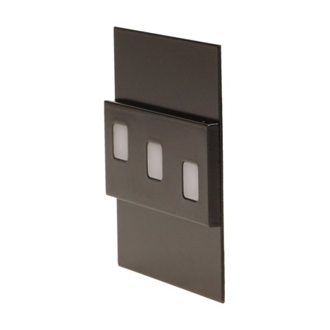 LEPUS LED 1,2W, oprawa schodowa natynkowa, 12V DC, 100lm, 6000K, czarna