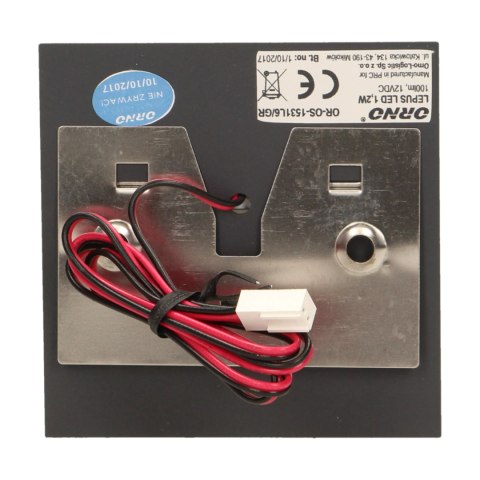 LEPUS LED 1,2W, oprawa schodowa natynkowa, 12V DC, 100lm, 6000K, grafit