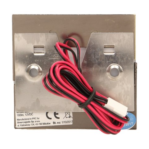 LYNX LED 1,2W, oprawa schodowa natynkowa, 12V DC, 100lm, 3000K, mosiądz