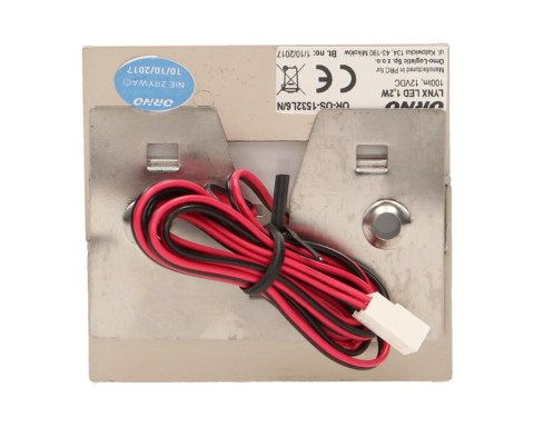 LYNX LED 1,2W, oprawa schodowa natynkowa, 12V DC, 100lm, 6000K, satyna