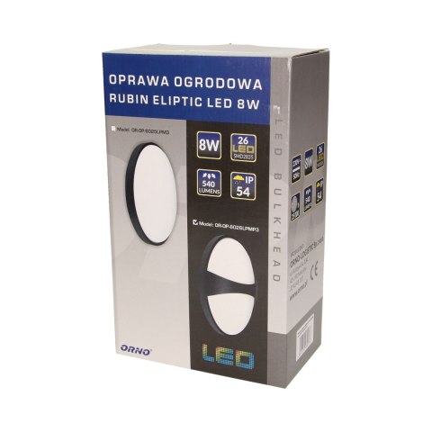 Oprawa ogrodowa RUBIN ELIPTIC LED 8W, poziom