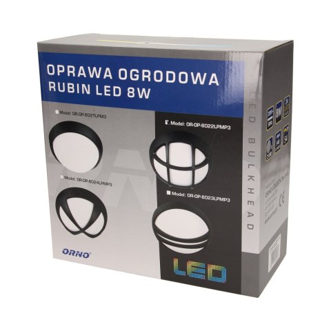 Oprawa ogrodowa RUBIN LED 8W, kratka