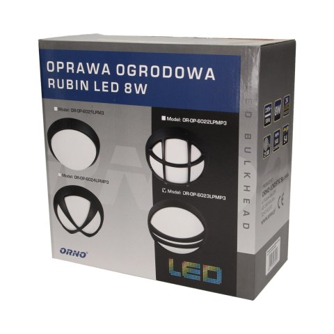 Oprawa ogrodowa RUBIN LED 8W, pion