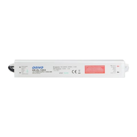 Zasilacz do LED 12VDC 30W, IP67