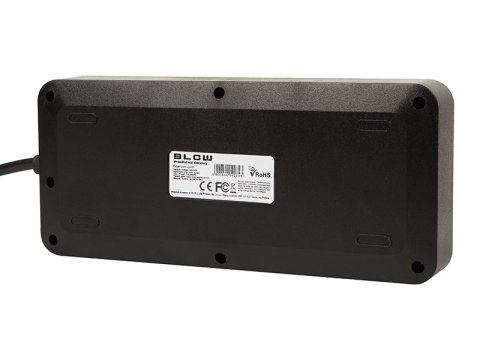 98-212# Przedłużacz sieciowy ps-650 6-gniazd 3xusb 1xusb-c 5m czarny 2x1mm