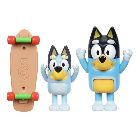 Bluey figurki 2pak jazda na deskorolce