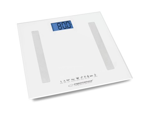 EBS016W Esperanza cyfrowa waga łazienkowa analityczna 8w1 bt b.fit biała