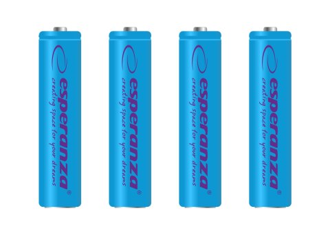 EZA102B Esperanza akumulatorki ni-mh aaa 1000mah 4szt. niebieskie