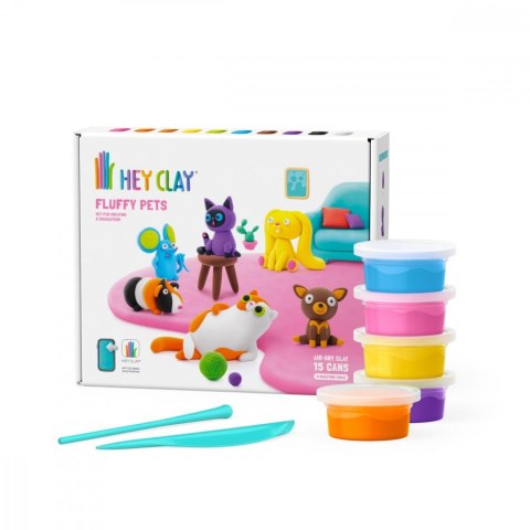 Hey clay masa plastyczna puchate zwierzaki