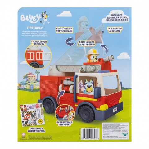 Zestaw figurek bluey wóz strażacki