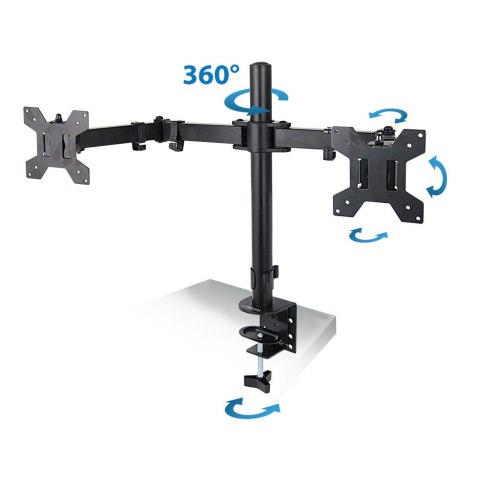 ERW018 Esperanza uchwyt biurkowy do 2 monitorów 10?-27" sylen