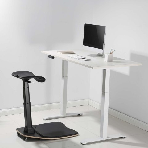 Ergonomiczne krzesło Maclean, regulacja wysokości, pochylone z matą przeciwzmęczeniową, 615-1180mm, MC-872