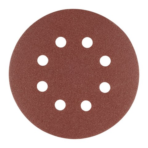 Krążki ścierne na rzep 125 mm, P220, 5 szt., z 8 otworami