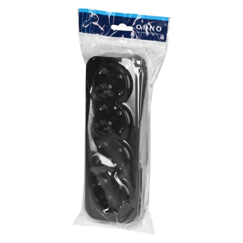 Gniazdo poczwórne ToDo 2P+Z Schuko IP20, 16A, 230V AC, czarny