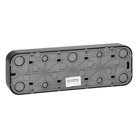 Gniazdo poczwórne ToDo 2P+Z Schuko IP20, 16A, 230V AC, czarny