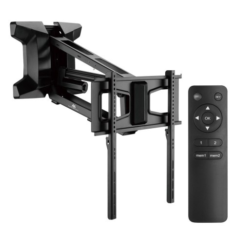 Uchwyt elektryczny do TV nad kominek Maclean, max VESA 600x400, pilot wifi, 37"-70", max 35kg, MC-891